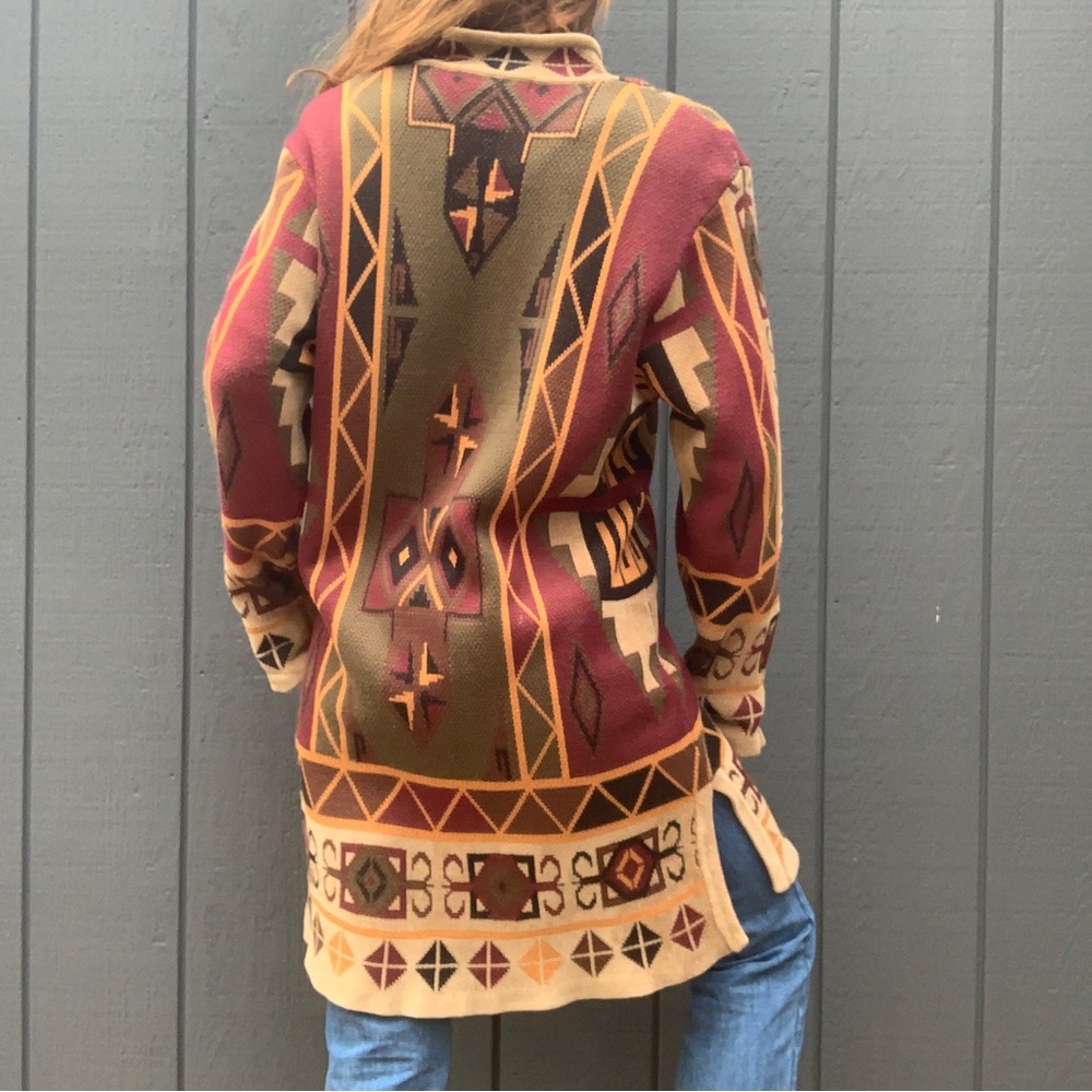 Norm Thompson long aztec cardigan Sz L - Picture 6 of 6
